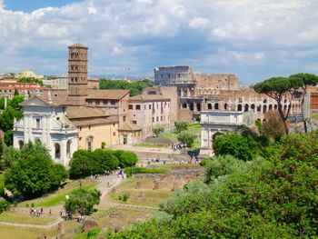 View of ancient ruins in rome
