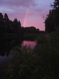 Sunset over lake