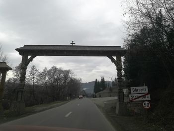 Road passing through bridge