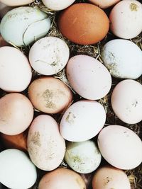 Full frame shot of eggs