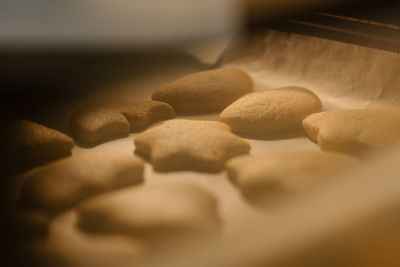 Close-up of cookies on table