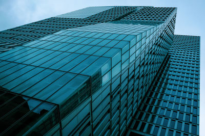 Low angle view of modern building against sky