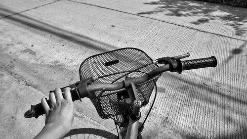 Close-up of hand holding water