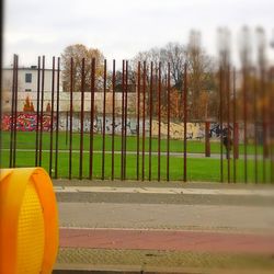 Playground against sky