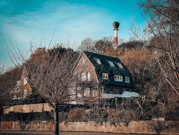 Old abandoned building against sky