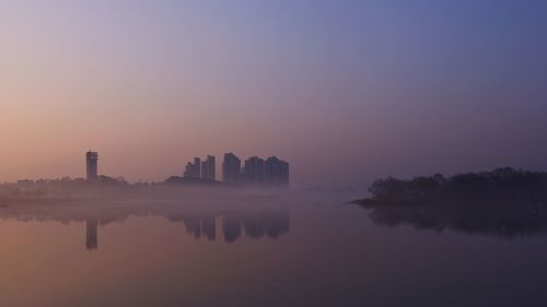 Foggy lake