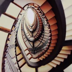 Low angle view of spiral stairs