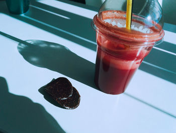 Close-up of drink on table