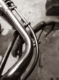 Close-up of metallic railing