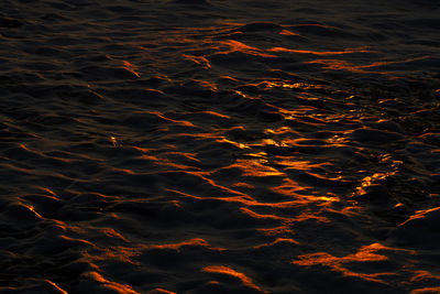 Full frame shot of sea at sunset