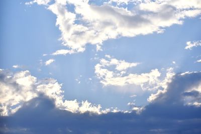 Low angle view of clouds in sky