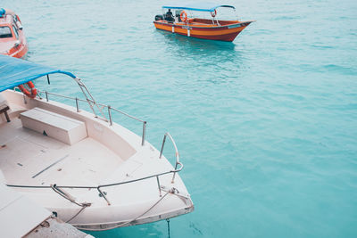 Boats on sea