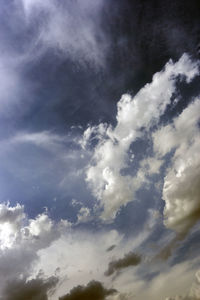 Low angle view of clouds in sky