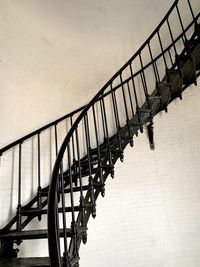 Low angle view of spiral staircase