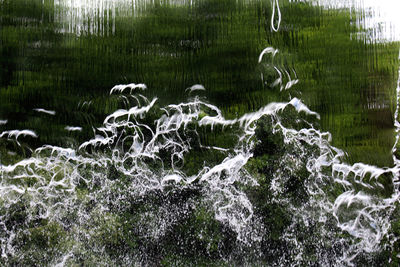 Water splashing in a lake
