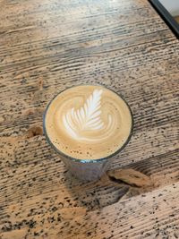 Coffee cup on table