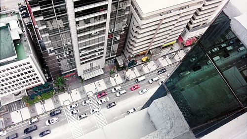 Cars on road in city