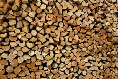 Full frame shot of logs