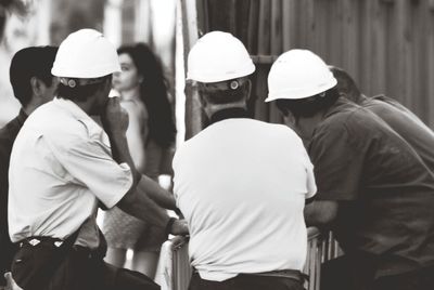 Woman looking at camera