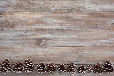 High angle view of bread on table