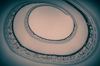 Low angle view of spiral staircase