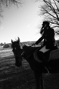 Man riding horse
