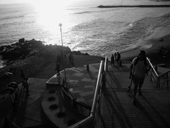 People on sea shore