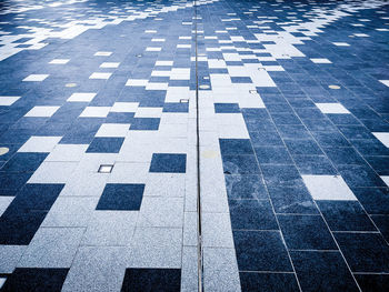 Full frame shot of tiled floor