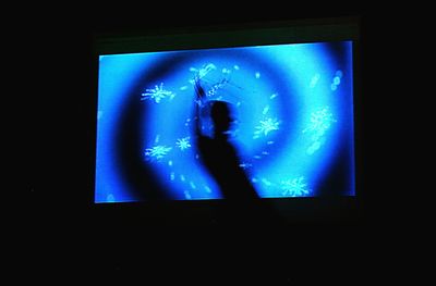 Close-up of illuminated blue light