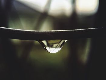 Close-up of raindrops on glass