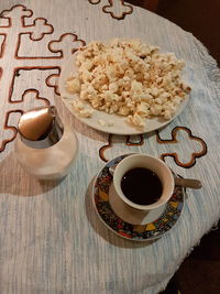 Close-up of coffee on table