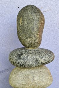 Close-up of pebbles on rock