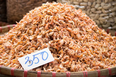 Close-up of food for sale at market stall