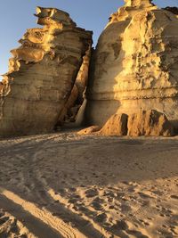 View of rock formations