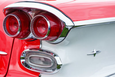 Tail lights on old classic american car