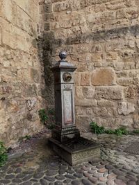 Stone wall of historic building