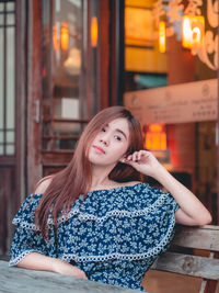 Portrait of a beautiful young woman