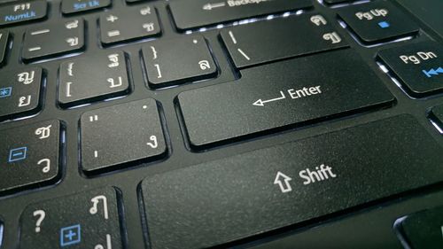 Full frame shot of computer keyboard