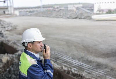 Man holding mobile phone