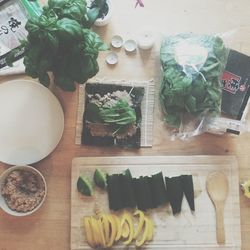 Close-up of food on table