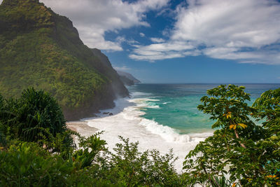 Scenic view of sea against sky