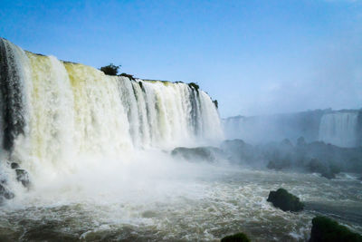 Scenic view of waterfall