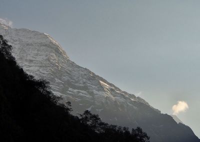 Scenic view of mountains against clear sky