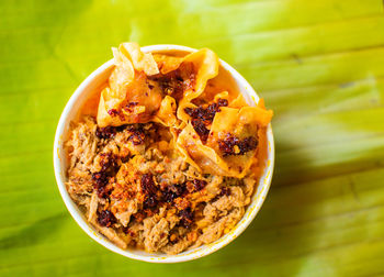 Pastil - a popular dish in the philippines, which is typically wrapped inside banana leaves.