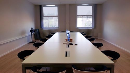 Empty benches in the dark