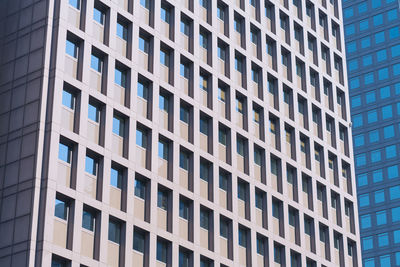 Low angle view of modern building in city