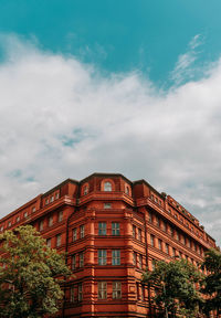 Low angle view of building against sky
