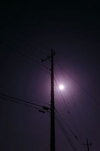 Low angle view of electricity pylon