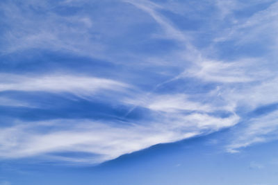 Low angle view of vapor trail in sky