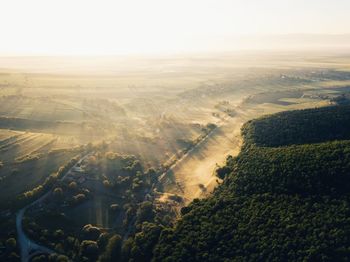 High angle view of landscape against sky